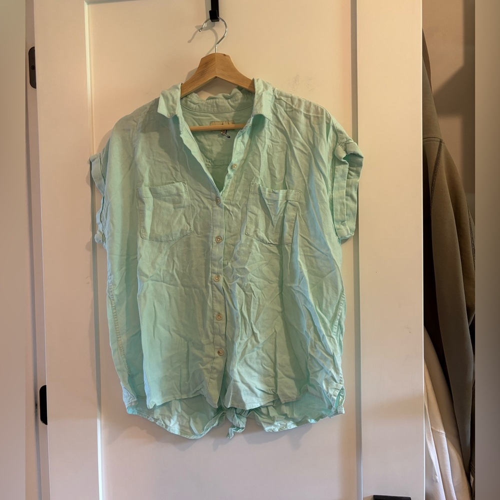 Thread & Supply Light Blue Button Down Shirt Size Large NWOT